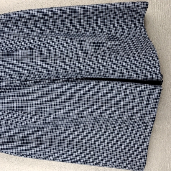 Toby Vintage Blue Multicolored Plaid High Waist Zipper Button Front Skort - Picture 11 of 12